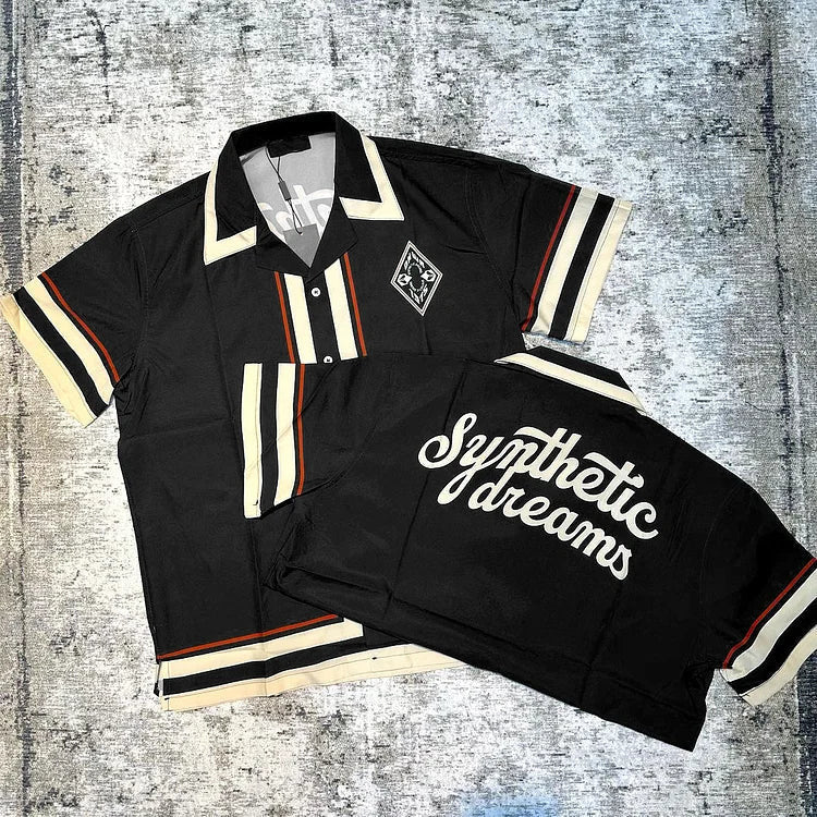 Men's European-size 3D Printed Hawaiian Short-sleeved Shirt Men