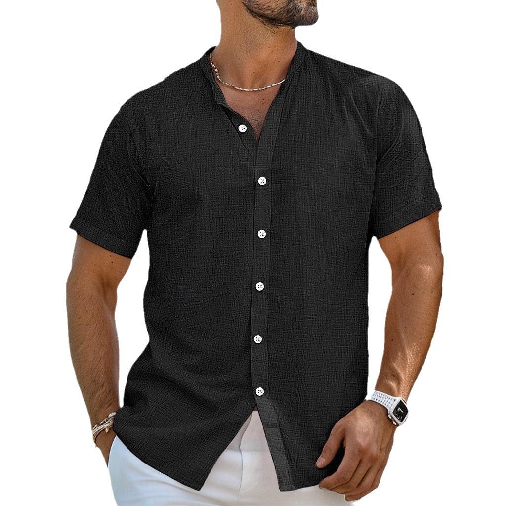 Men's Solid Color Cardigan Henry